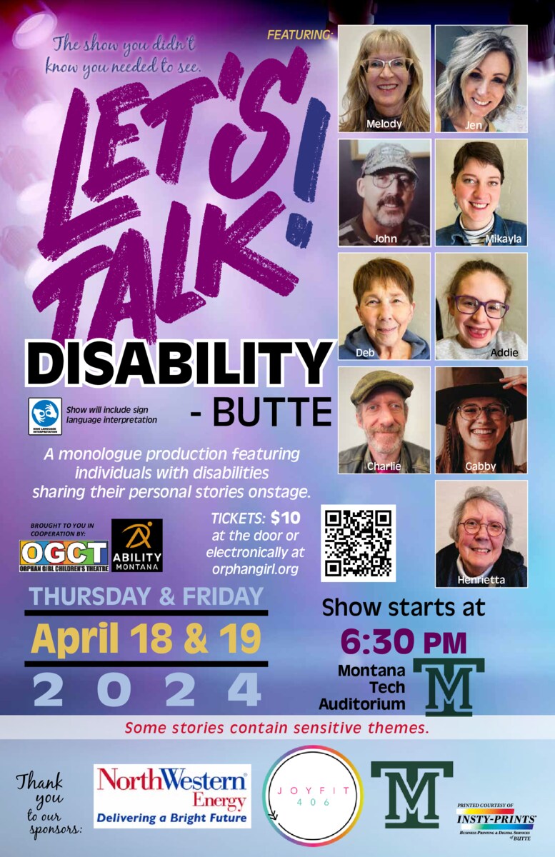 Change of Venue for 3rd Annual Let's Talk Disability, Butte April 18 19